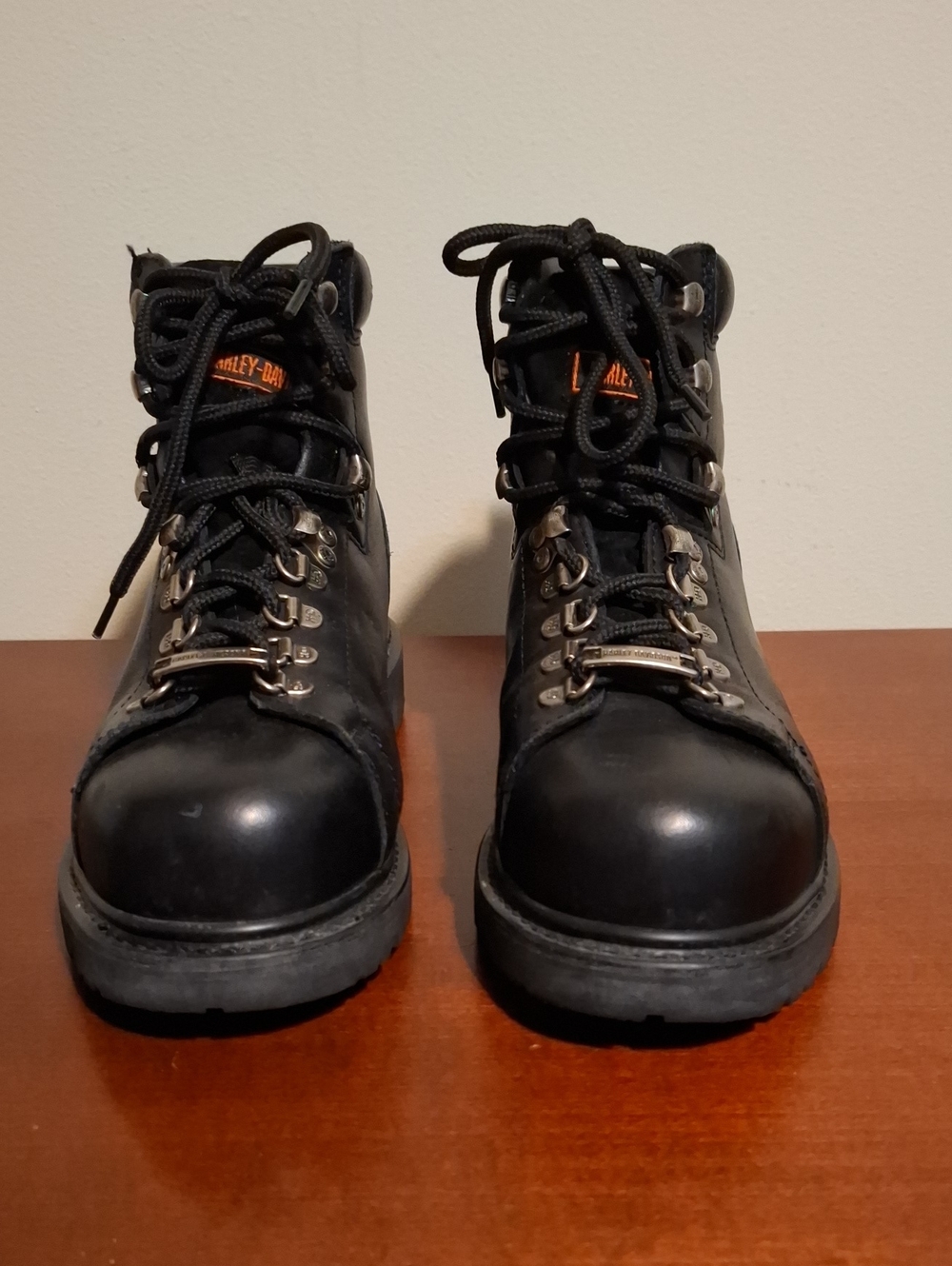 Harley-Davidson Black Leather Men's Lace-Up Work Boots Size 10